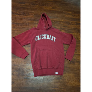Red Clickbait hoodie size small